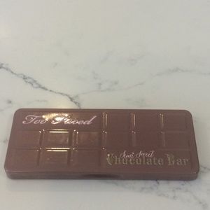 Semi sweet chocolate bar with lots of love left